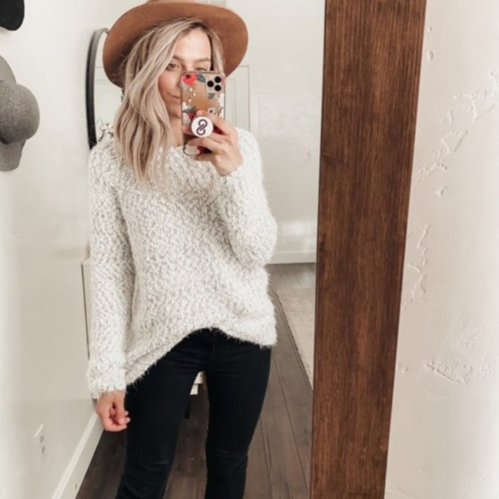 Buffalo David Bitton Peach Eyelash Sweater